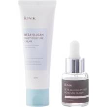 iUNIK Beta Glucan Edition Skincare hydratačný pleťový krém 60 ml + hydratačné zmierňujúce pleťové sérum 15 ml darčeková sada