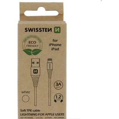 Swissten 71502301ECO dátový USB - LIGHTNING, 1,2m, bílý
