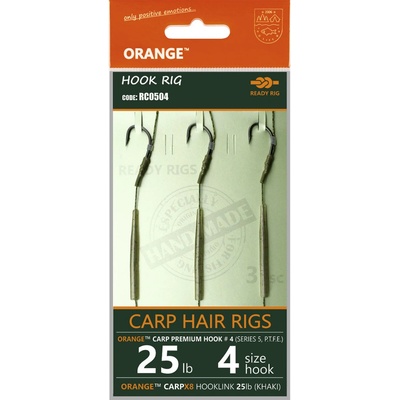 Life Orange návazce Carp Hair Rigs S5 25lbs vel.4 3ks