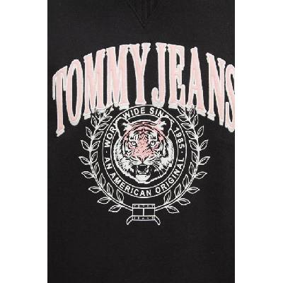 Tommy Hilfiger Памучен суичър Tommy Jeans в черно с апликация DM0DM20640 (DM0DM20640)