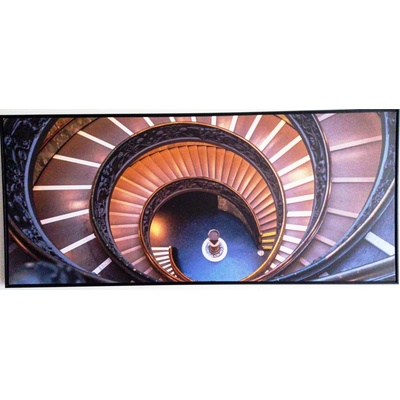 Bondecor Obraz na plátně v rámu "Točité schodiště" 134x59cm Barva: Přírodní rám