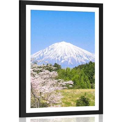 Plagát s paspartou sopka Fuji