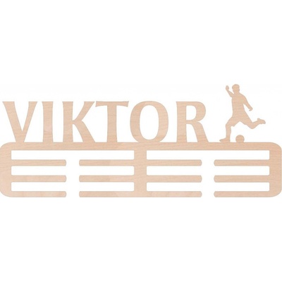 ČistéDřevo Dřevěný věšák na medaile fotbal Zvolte Muž – Zboží Dáma