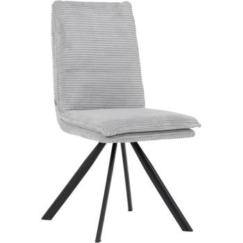 Carmen Трапезен стол Carmen ELY N, до 120kg. , дамаска, прахово боядисана метална база, сив (bt-3532393)