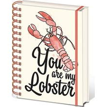 CurePink Zápisník Friends/Přatelé: You Are My Lobster kroužková vazba 14,8 x 21 cm SR72882