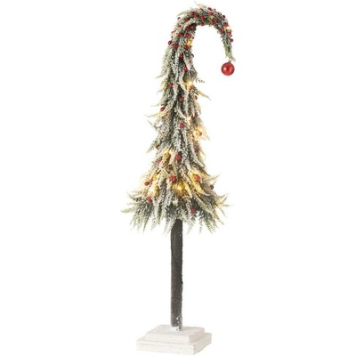 J-Line by Jolipa Vánoční zasněžený stromek s Led světýlky Xmas L - 23*23*100 cm - J-Line by Jolipa