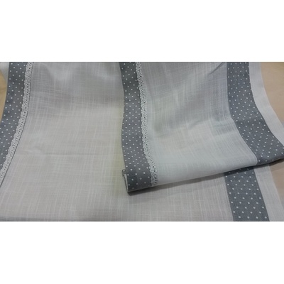 Záclonka šedý puntík 50 cm