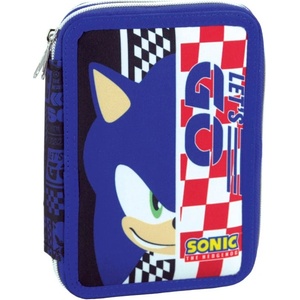  Ученически несесер Sonic Lets Go с две отделения и съдържание (334-89100)