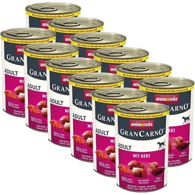 Animonda GranCarno Adult свинско с сърца 12 x 400 г