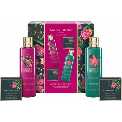 Baylis & Harding Boudoire pena do kúpeľa 250 ml + sprchový krém 250 ml + tuhé mydlo 2 ks 100 g
