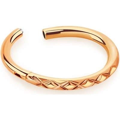 Atreya Titanový kroužek s vyřezávaným vzorem Iron rosegold 1,2 mm 10 mm