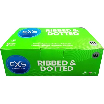 EXS Condoms с оребряване и точки - презервативи (144 бр. )