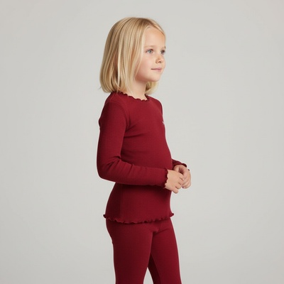 THE NEW SOCIETY Triko TNS Rib Tee Plum Fantasy