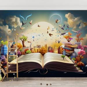 Decono Детски Фототапет Книга на Знанията