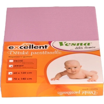 Vesna Prostěradlo jersey světle fialové 70x140