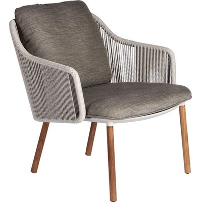 Tribu Nízké křeslo Senja, rám hliník linen, výplet lankový linen, bez sedáku