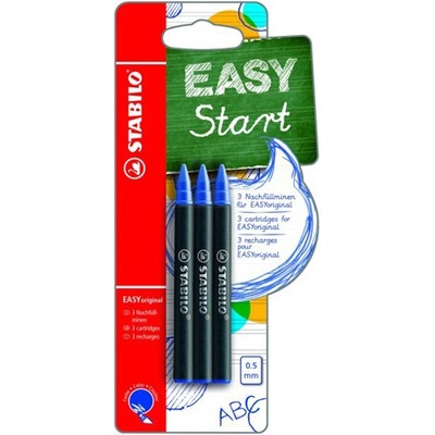 Pero STABILO EASYoriginal náplně medium 0,5mm / 3 ks modré v blistru