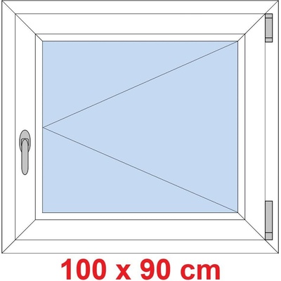 Soft Plastové okno 1000 x 900 mm otevíravé Ořech