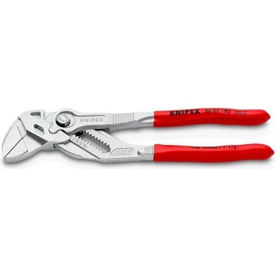 Knipex 86 03 180 - Kleště stavitelné siko 180mm, klíč klešťový na šrouby, poniklované, rukojeti potažené plastem