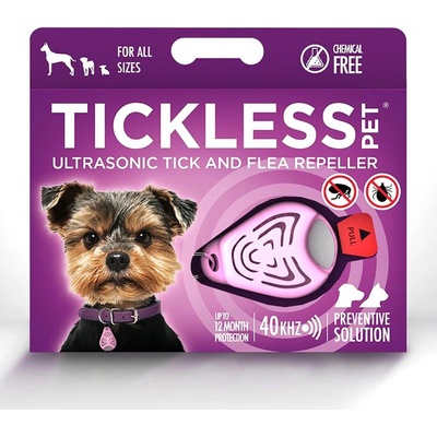 Tickless Ултразвуков репелент за кърлежи за животни tickless pet - розов