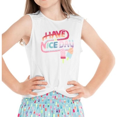 Lucky in Love Тениска за момичета Lucky in Love Novelty Print Have An Ice Day Tank - Многоцветен