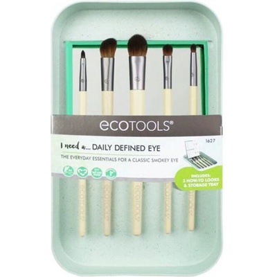 EcoTools Daily Defined Eye veľký štetec na očné tiene + skosený štetec na očné tiene + malý štetec na očné tiene + štetec na očné linky + štetec na očné linky