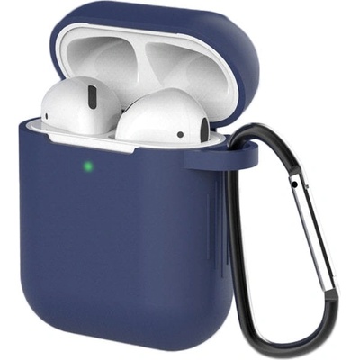 HQWear Кейс с карабинер за Apple AirPods 2/AirPods 1, Син (9145576238493)