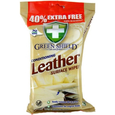 Green Shield Leather čistiace obrúsky na topánky a kožu 70 ks