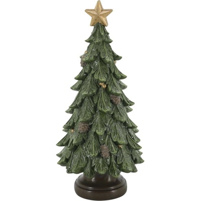 Zelený vánoční stromek se šiškami Noël Tree z polyresinu – Ø 11*24 cm - Chic Antique