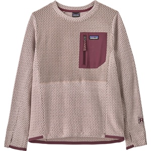 Patagonia Детски поларен пуловер Patagonia Kid's R1 Air Crew Fleece jumper - Pink Frost (704-6562-0413)
