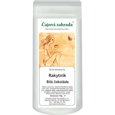 Čajová zahrada Rakytník & Bílá čokoláda černý ochucený čaj 500 g
