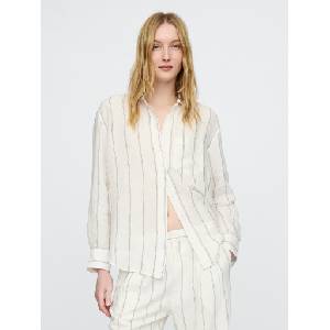 GAP Ленена риза с голям размер Голяма риза GAP GAP | Byal | ЖЕНИ | M
