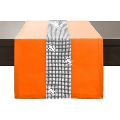 Mondo Běhoun Glamour se zirkony oranžový Oranžová 40x120 cm