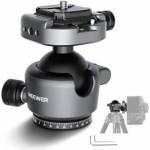 NEEWER GM41 Tripod Head Ball Head with Low Profile 40mm Panorama Camera Mount Adapter 1/4 Arca QR Plate compatible with Peak Design Capture Camera Clip 360° swivel and 90° tilt max load 5kg - GM41/40mm