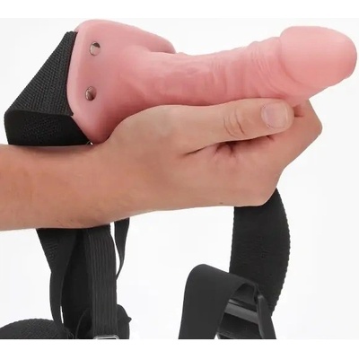 RealRock Hollow Strap on dutý připínací penis tělový 16 cm