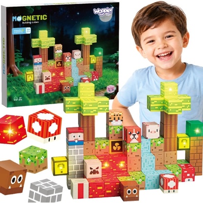 Woopie magnetické kocky les 75 ks