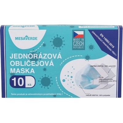 Mesaverde Protective jednorázové ochranné roušky 10 ks
