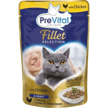 PreVital Naturel dušené filetky v omáčce kuřecí 28 x 85 g