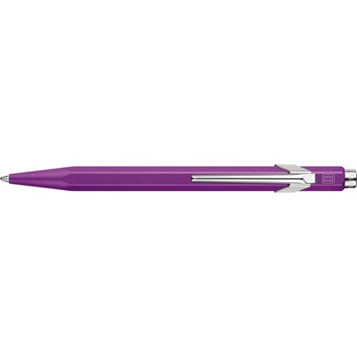 Caran d'Ache 849 Colormat-X modrá náplň M fialové tělo