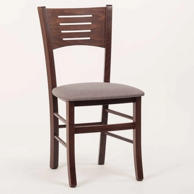 ITTC Stima Verona s čalouněným sedákem Tmavě Hnědá / látka Lux šedá 5