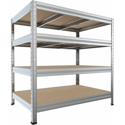 Biedrax Regál do technickej miestnosti 45 x 120 x 90 cm, pozink, 4 police MDF, 200 kg na policu