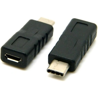 Gigapack Адаптер за зареждане с гнездо microUSB - Type-C BLACK GP-57713 (GP-57713)