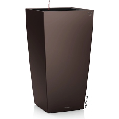 Lechuza Samozavlažovací květináč Cubico Premium 30 cm hnědý