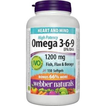 Webber Naturals Omega 3-6-9 High Potency 1200 mg 150 tablet
