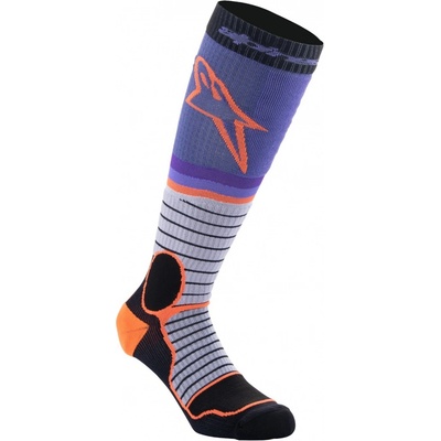 Alpinestars ponožky MX PRO černá/šedá/fialová/oranžová