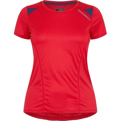 Diadora Фланелка с къс ръкав Diadora Women's Short Sleeve Performance Gym Top - Tomato Red