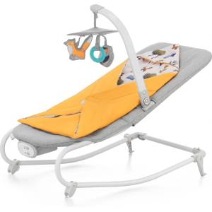 KinderKraft Бебешки шезлонг 2 в 1 Kinderkraft - Felio 2, Forest Yellow (KBFELI20YEL0000)