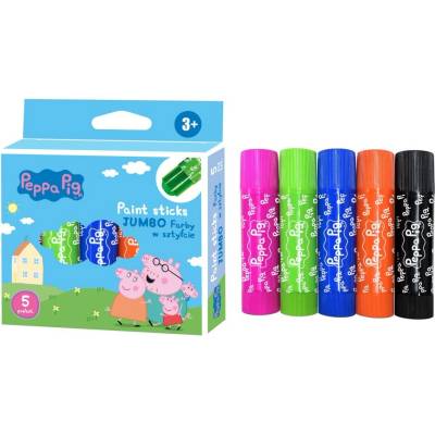 Astra Baby farby Jumbo v tyčinke prasiatko Peppa 4 ks