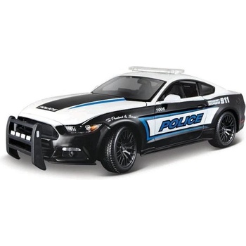 Maisto - 2015 Ford Mustang GT, черно-бял, 1: 18