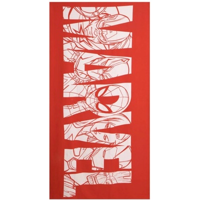 CurePink ručník osuška Marvel Logo 90 x 180 cm